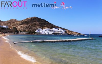 Πλωτή εξέδρα για Far Out Beach Club & Meltemi Watersports
