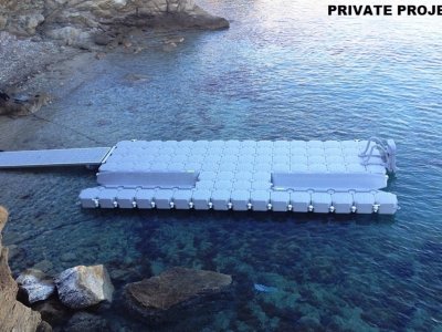 Floating dock, private project, Agios Stefanos
